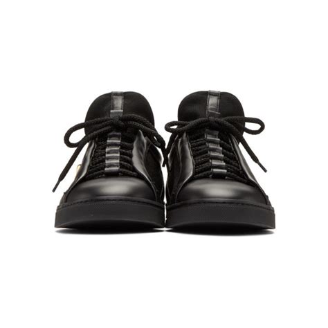 fendi black bag bugs knit sneakers|Fendi Bag Bugs Knit Running Sneaker, Black .